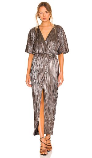 House of Harlow 1960 x REVOLVE Sabrina Dress in Metallic Silver. - size S (also in XS, XXS)