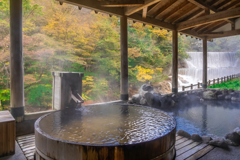 Japanese Spa Outdoors Fall