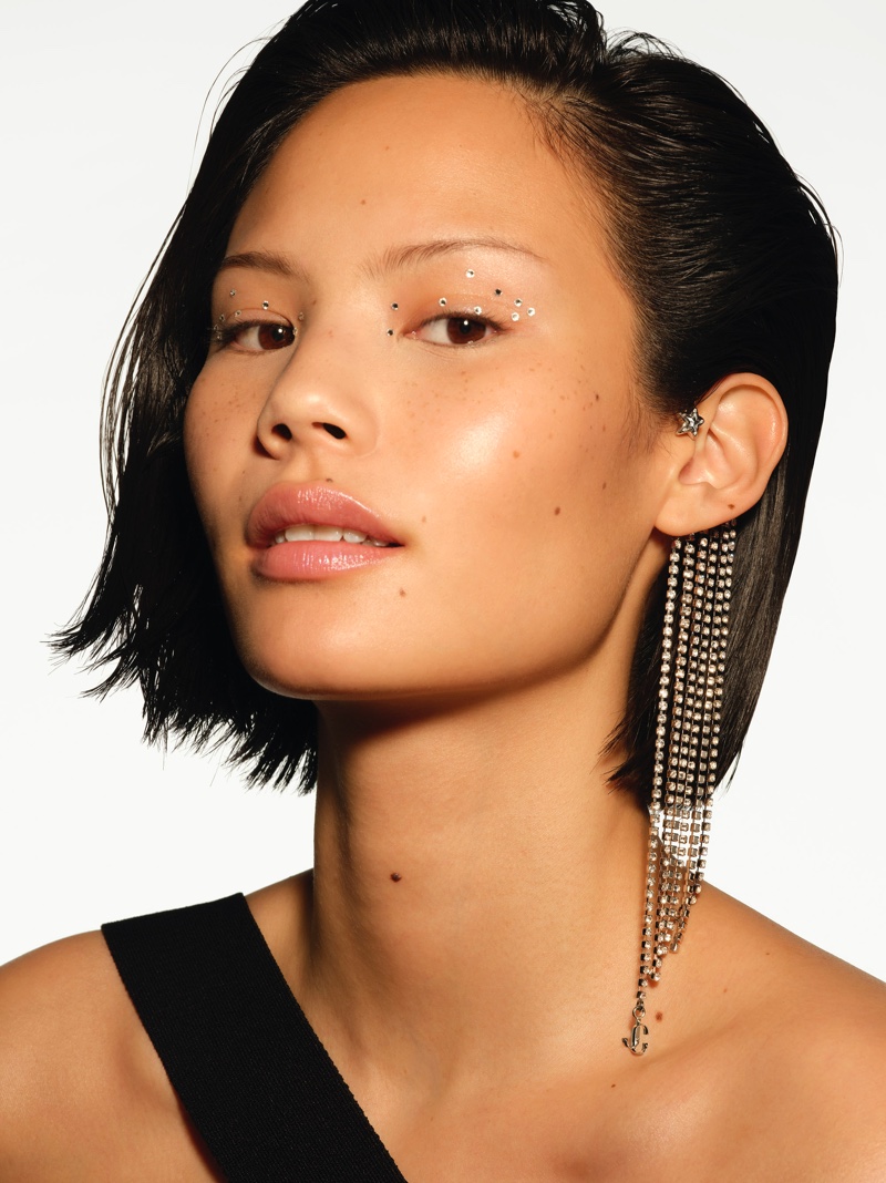 Jimmy Choo Star Fringe Crystal Earring