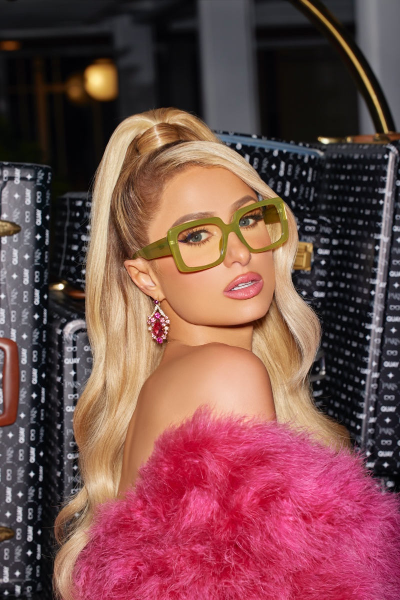 Paris Hilton Green Total Vibes Glasses QUAY