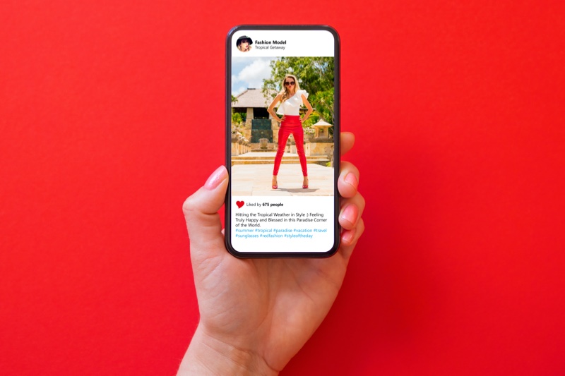 Photo Model Instagram Phone Screen