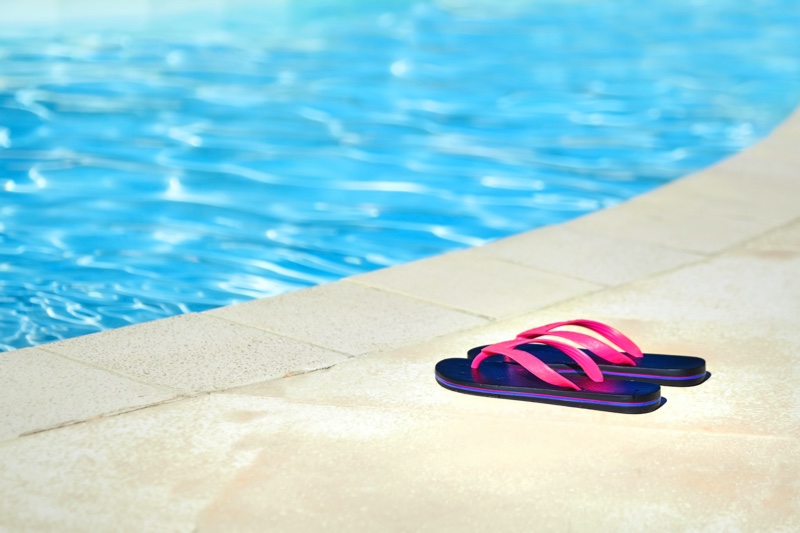 Pink Flip Flops Pool