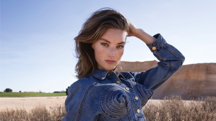 Susanne Knipper Models Cool Denim for InStyle Spain
