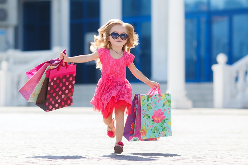 Toddler Girl Shopping Bags Pink Dress