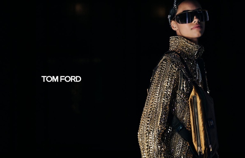 Tom Ford Gold Jacket Spring 2022 Campaign