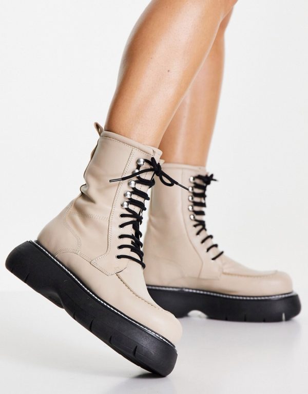topshop chunky lace up boots