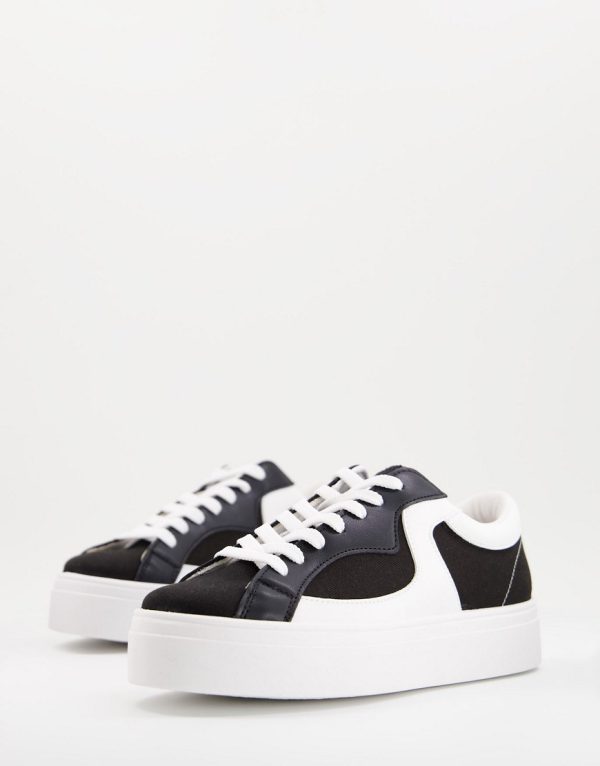 Topshop Craft lace-up sneakers in black