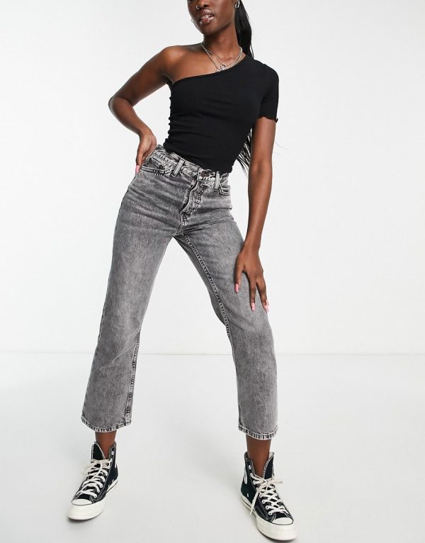 Topshop Dree recycled cotton blend jean in gray