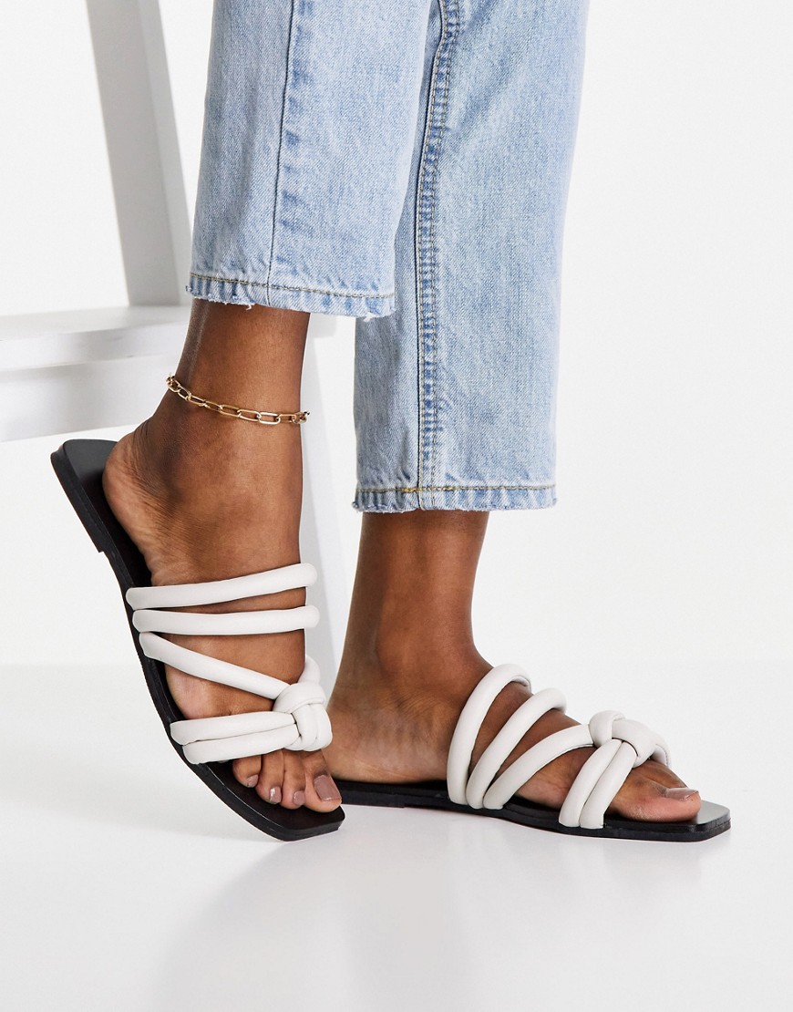 Topshop Penny double knot tubular sandal in white | Fashion Gone Rogue