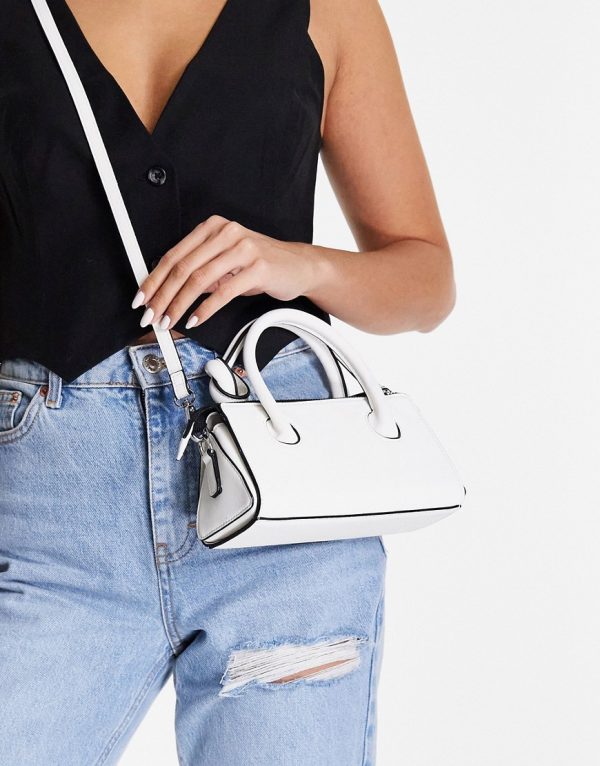 Topshop mini knot handle grab in white