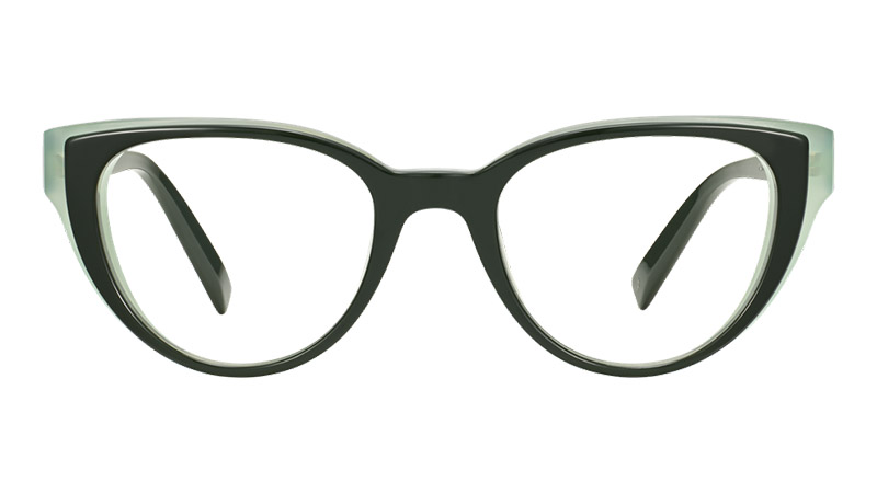 Warby Parker Camila Glasses in Forest Green with Marjorca Mint $195