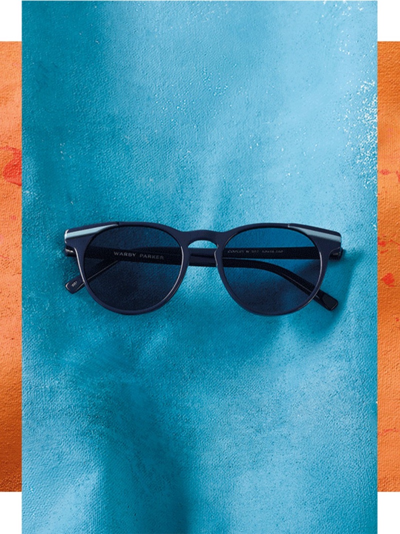 Warby Parker Copley Sunglasses in Marina with Powder Blue $145
