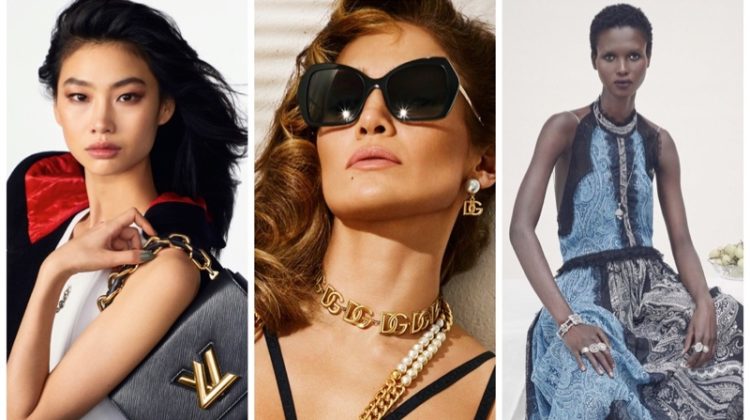 Week in Review: Hoyeon Jung for Louis Vuitton Twist bag spring 2022 campaign, Jennifer Lopez in Dolce & Gabbana eyewear spring 2022 ad, and Amar Akway fronts Zara Studio spring 2022 campaign.