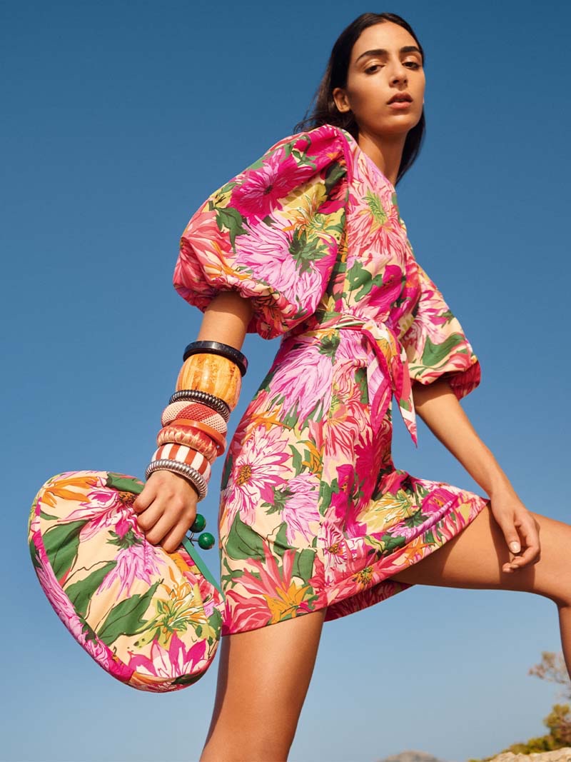 Weekend Max Mara Floral Pink Dress Spring 2022 Campaign