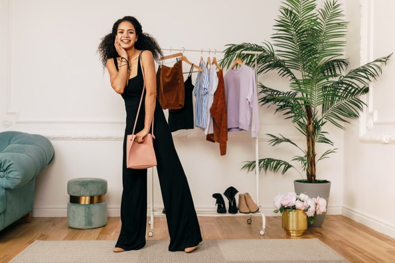 Woman Trying on Clothes