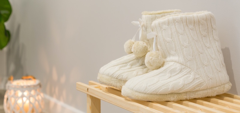 Wool Knit Slipper Boots