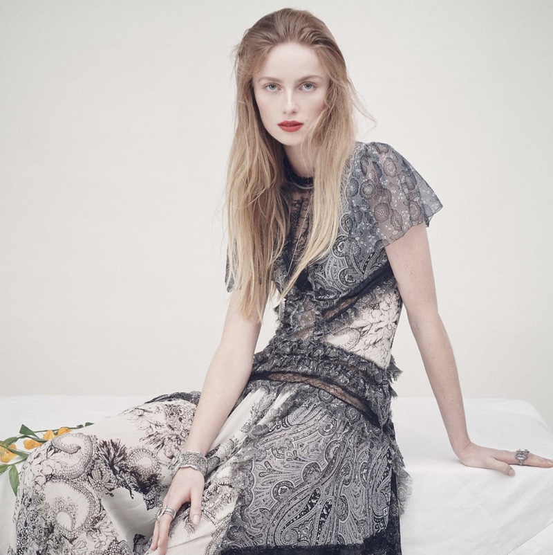 Zara Combined Lace Dress Spring 2022 Campaign