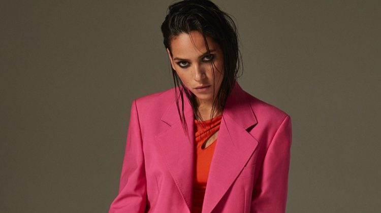 Adria Arjona Pink Pantsuit