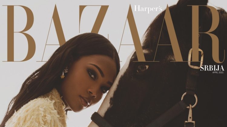 Afiya Bennett Poses in Equestrian Fashion for Harper’s Bazaar Serbia