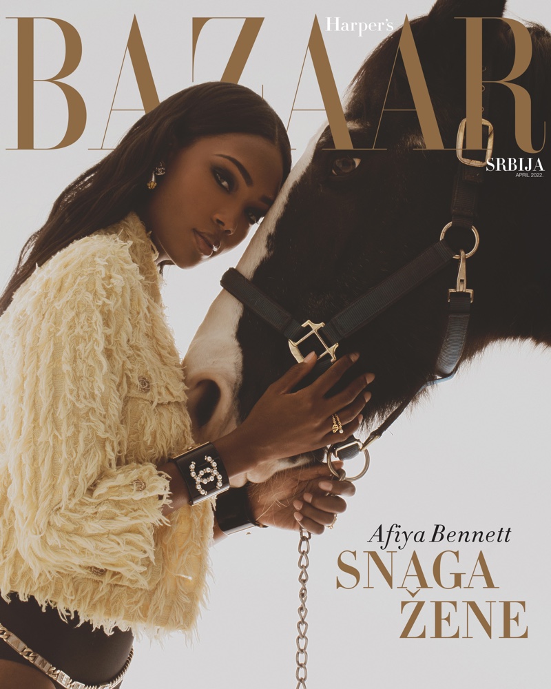 Afiya Bennett Poses in Equestrian Fashion for Harper's Bazaar Serbia