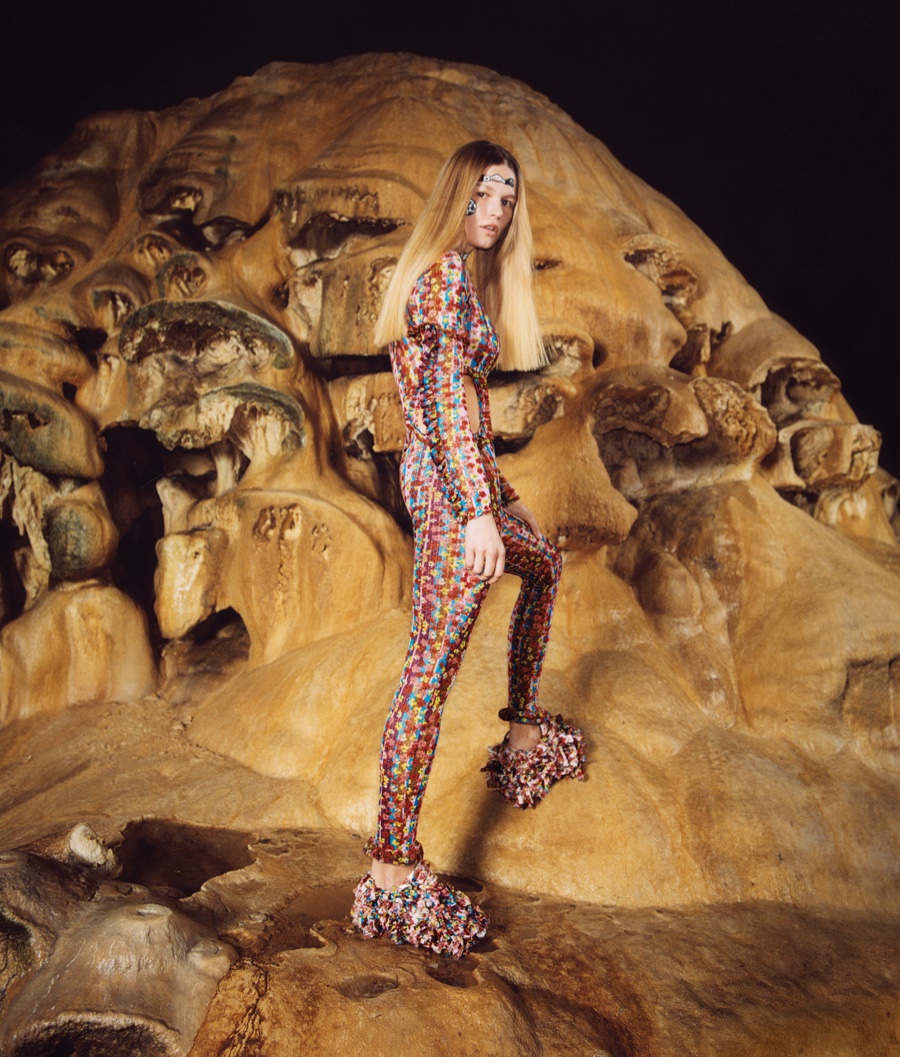 Anna Ewers Models Statement Style in Italian Caves WSJ. Magazine