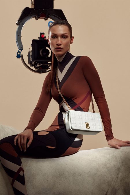 Bella Hadid, Lourdes Leon Get Equestrian With Burberry Lola Bag Bella Hadid Burberry Lola Bag Campaign