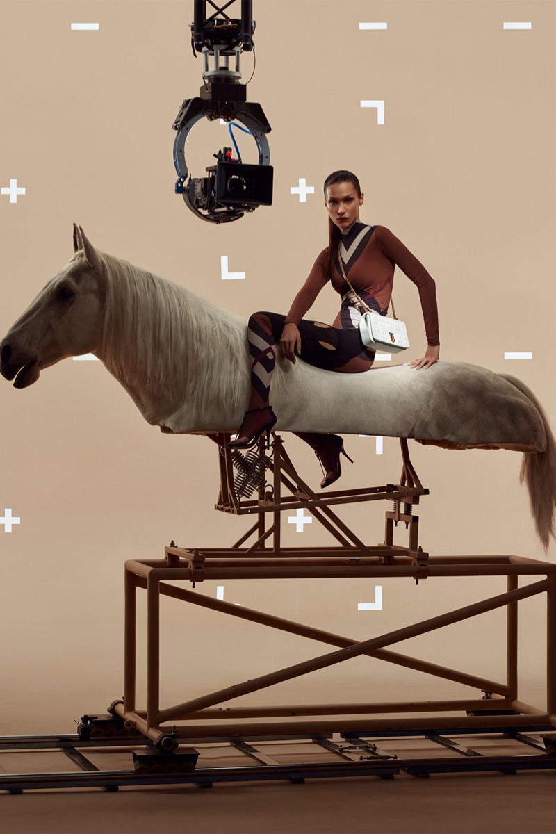 Bella Hadid Horse Burberry Lola Bag Campaign