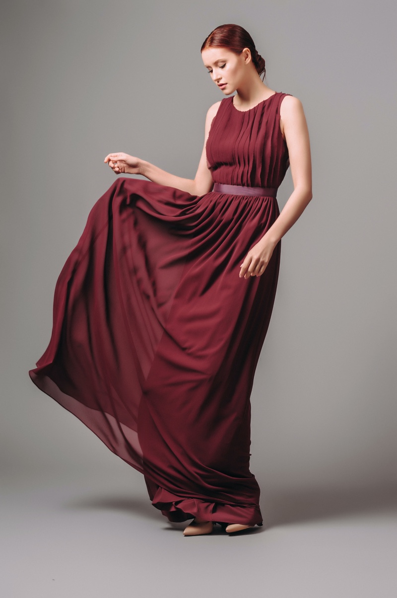 Bridesmaid Burgundy Dress