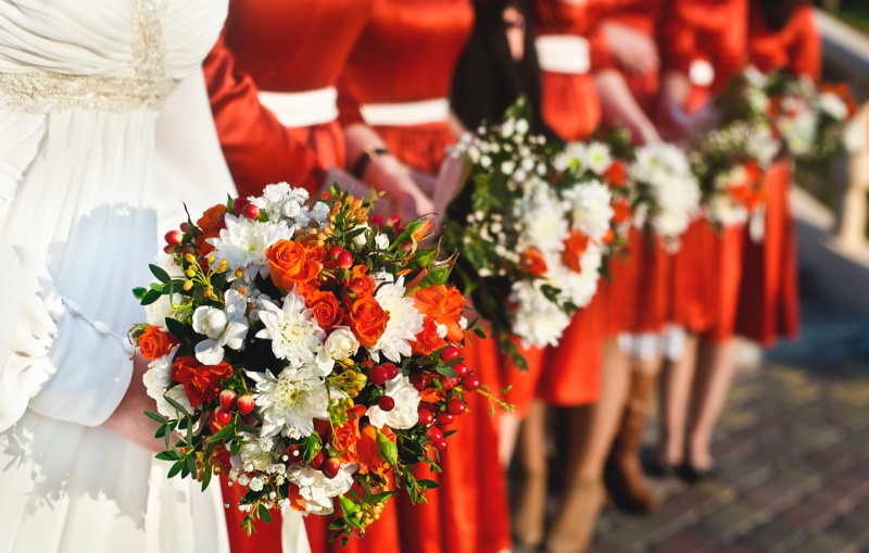 Bridesmaids Dresses Burnt Orange