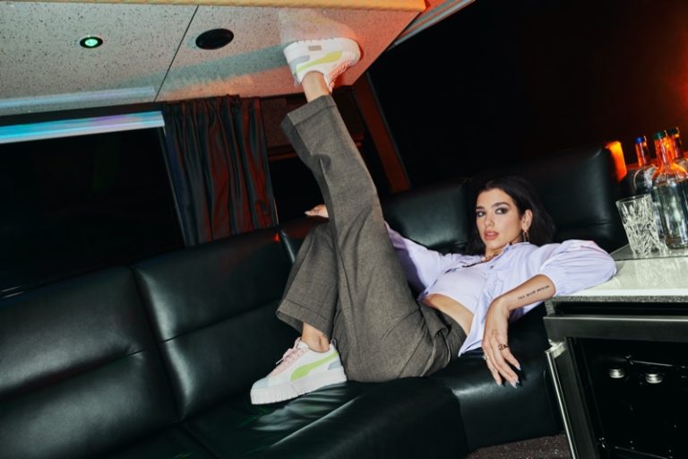 Dua Lipa PUMA Mayze Lth Pop Sneaker Campaign Photos
