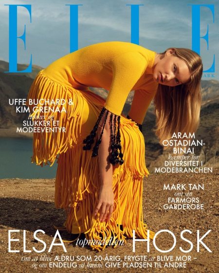 Elsa Hosk ELLE Denmark April 2022 Cover Photos