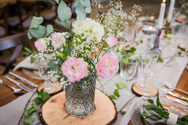 Flowers Pink Wedding Table