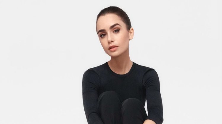 Lily Collins Charms With Panthère de Cartier Bag