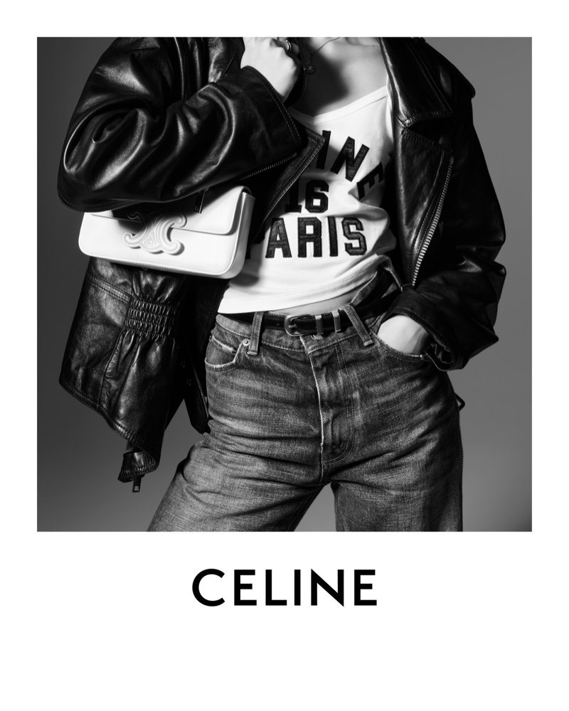 Lisa Celine Chain Shoulder Bag Cuir Triomphe