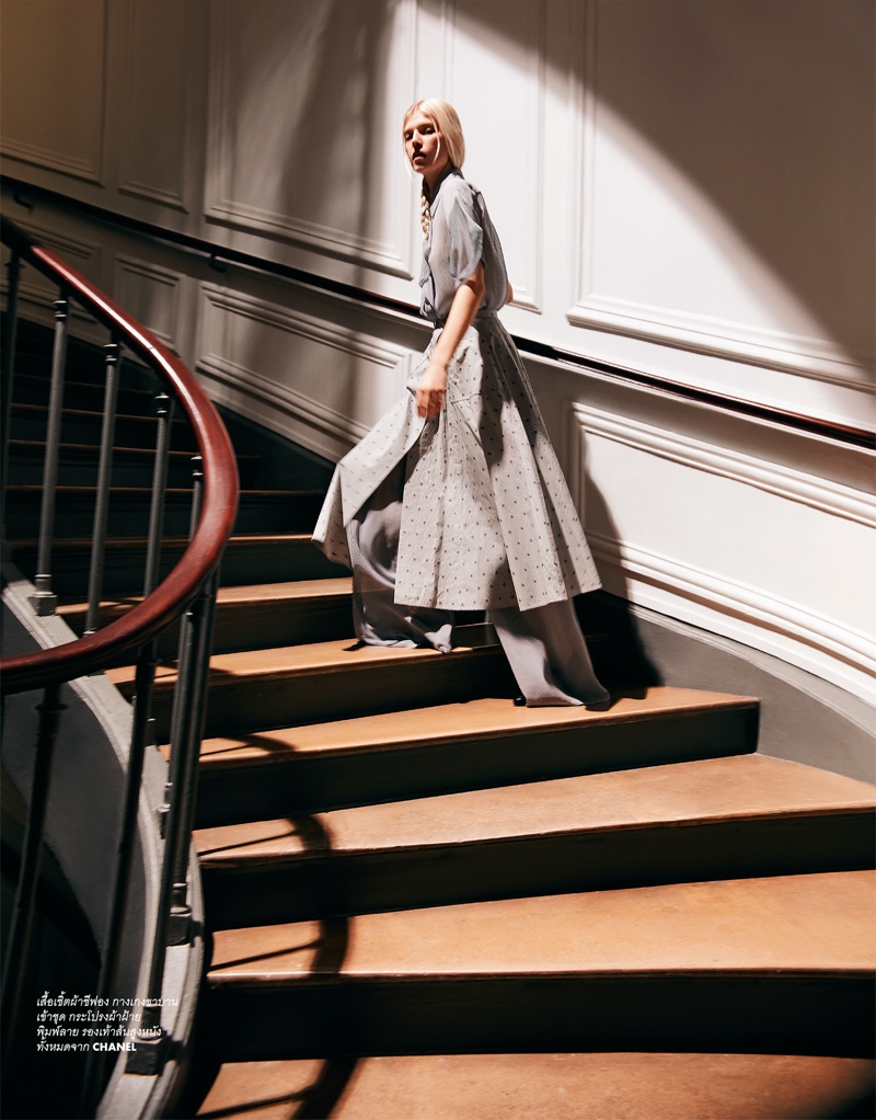 Ola Rudnicka Embraces Chanel Fashion for ELLE Thailand