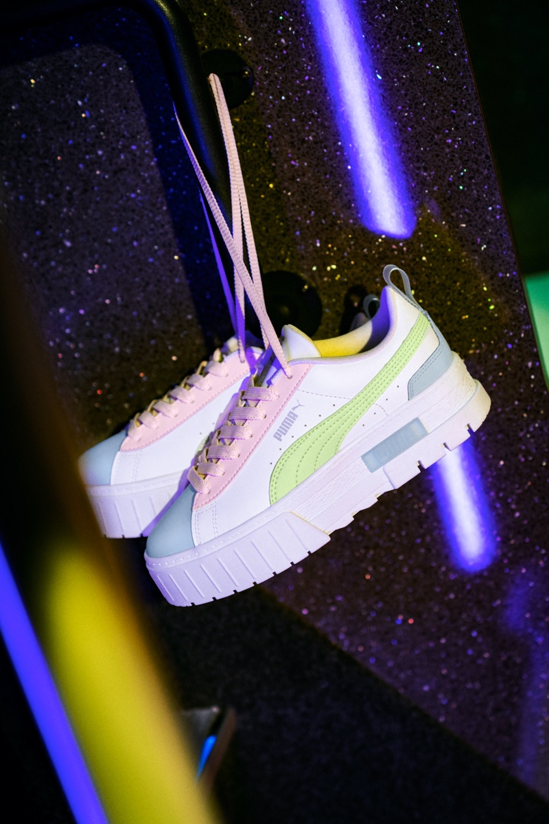 PUMA Mayze Lth Pop sneaker pastel upper.