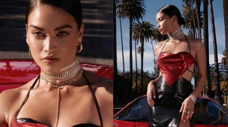 Shanina Shaik Dazzles in LA for SHAY Jewelry Campaign