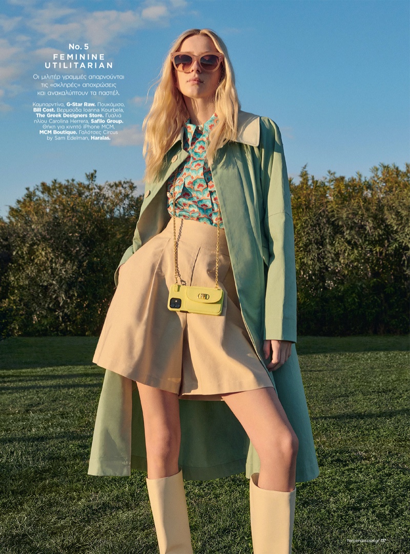 Signe Jeppesen Models Relaxed & Sunny Style for Harper's Bazaar Greece