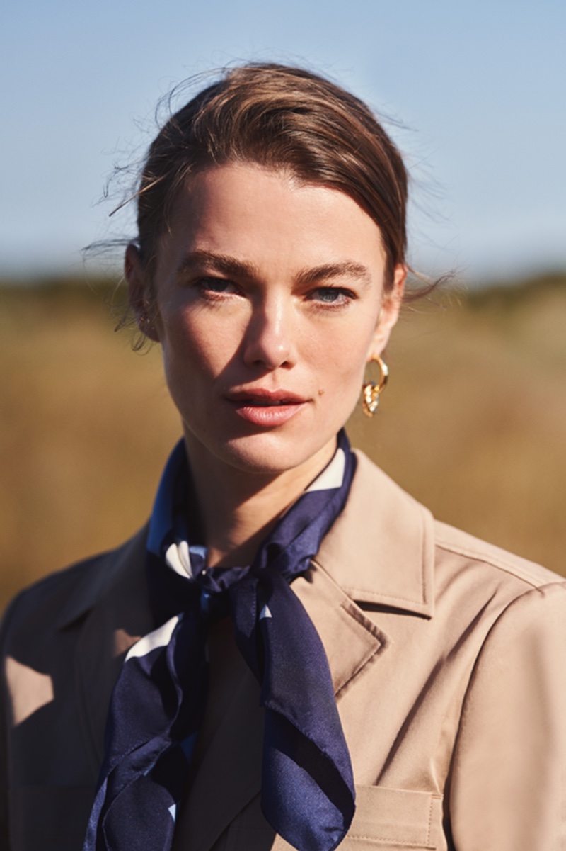 Model Mathilde Brandi poses for Stefanel spring-summer 2022 campaign.