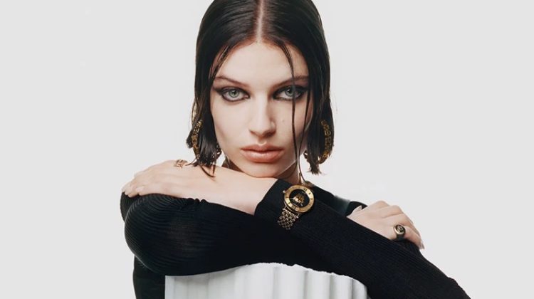 Mila Van Eeten is the Face of Versace Watches Spring 2022