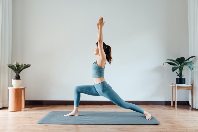 Woman Yoga Mat Pose