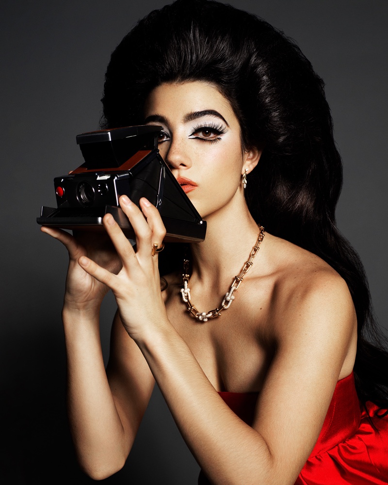 Charli D’Amelio Red Prada Dress Camera