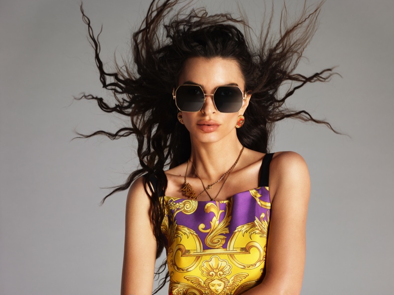 Emily Ratajkowski Versace Eyewear 2022 Spring Campaign