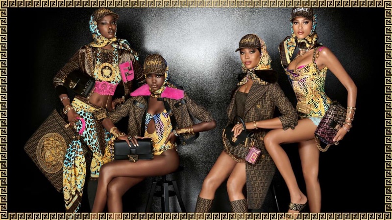 Naomi Campbell Fendace Fendi Versace Pre-Fall 2022 Campaign