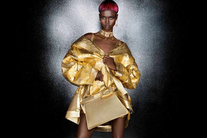 Fendace Fendi Versace Gold Jacket Campaign