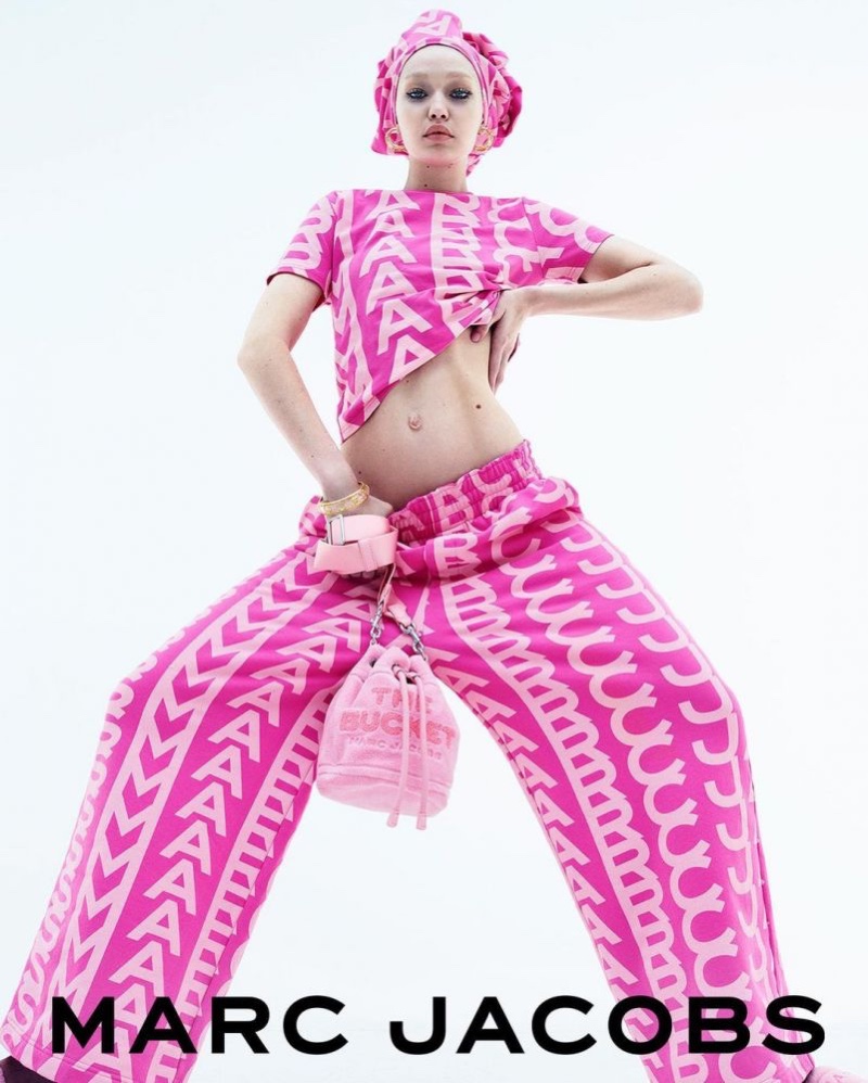 Gigi Hadid Marc Jacobs Campaign Monogram Spring 2022 Pink Fashions