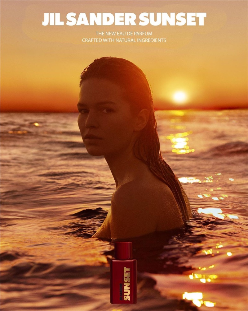 Destruktiv Sælger Justering Jil Sander Sunset Perfume Campaign Fragrance Anna Ewers