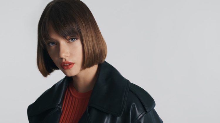 Model Brown Bob Haircut