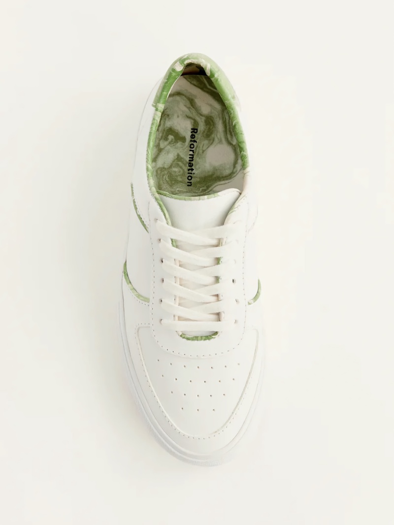 Reformation Harlow Sneaker in Avocado Swirl $128