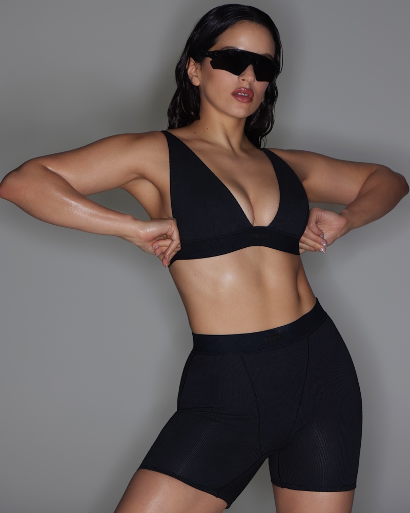 Rosalia SKIMS Cotton Plunge Bralette